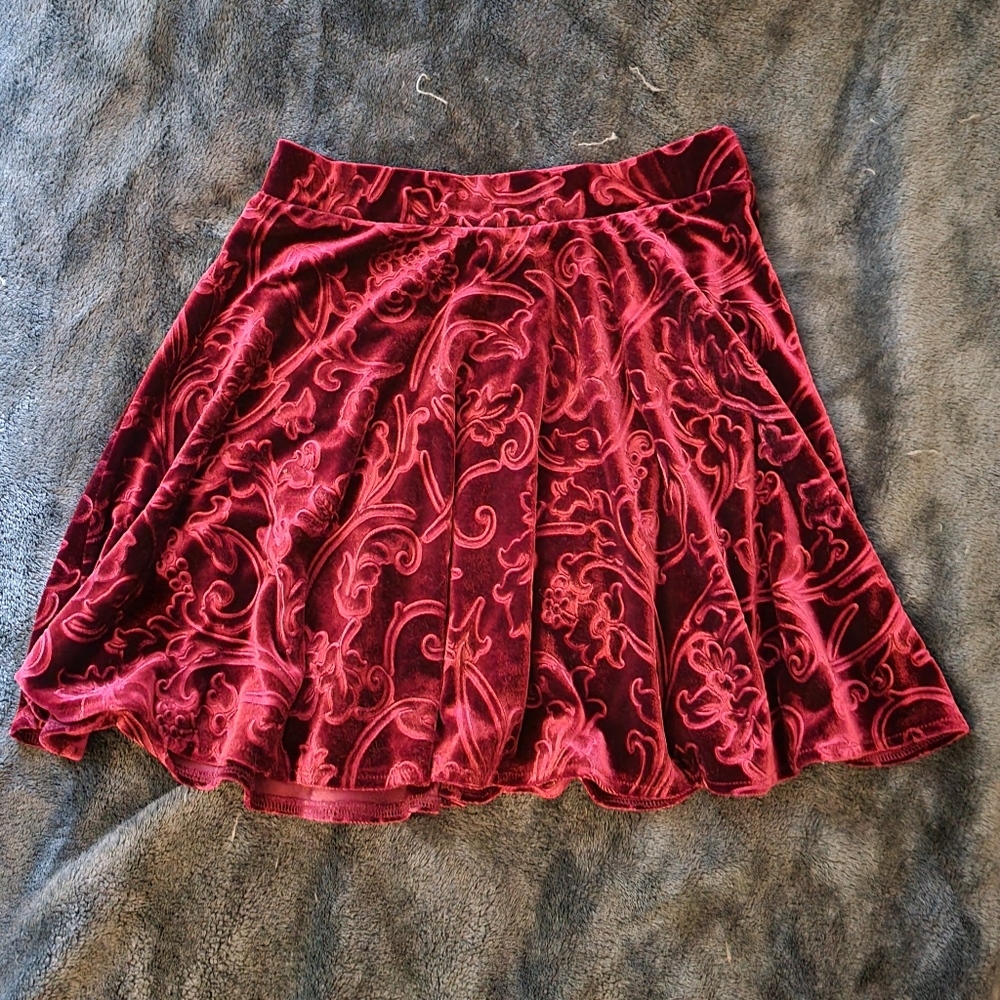 Red Velvet Skirt